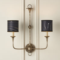 Currey and Company - 0900-0020 - Chandelier Shade - Marble Collection - Black/Gold/Silver