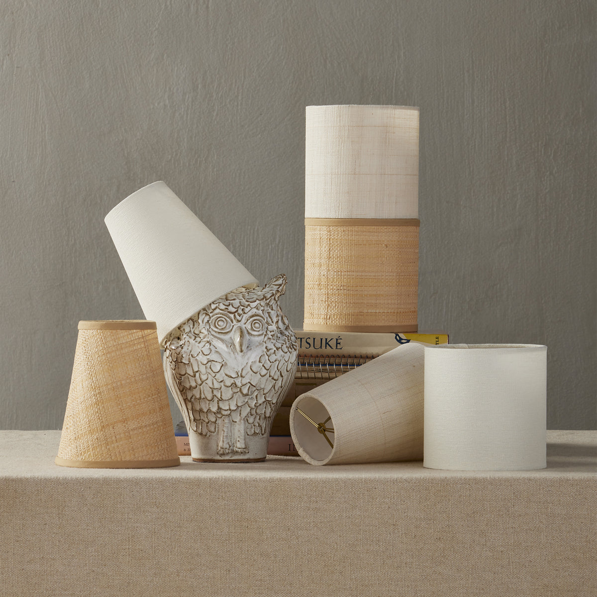 Currey and Company - 0900-0025 - Chandelier Shade - Ivory Fine Grasscloth Tapered Chandelier Shade - Light Natural