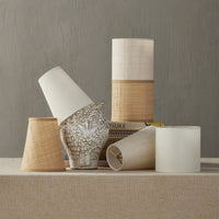 Currey and Company - 0900-0025 - Chandelier Shade - Ivory Fine Grasscloth Tapered Chandelier Shade - Light Natural