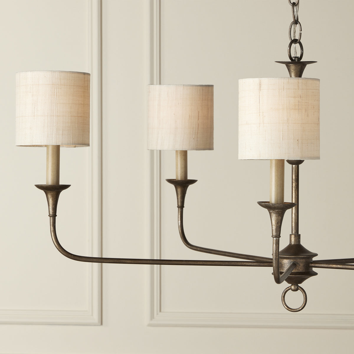 Currey and Company - 0900-0026 - Chandelier Shade - Ivory Fine Grasscloth - Light Natural