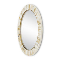 Currey and Company - 1000-0121 - Mirror - Niva Collection - Cream/Brass/Mirror