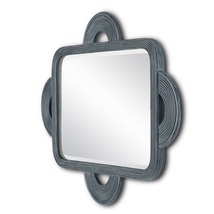 Currey and Company Mirror from the Santos collection in Vintage Navy/Mirror finish