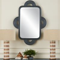 Currey and Company - 1000-0126 - Mirror - Santos Collection - Vintage Navy/Mirror