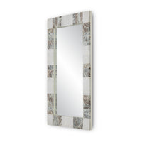 Currey and Company - 1000-0132 - Mirror - Elena Collection - White/Brown/Mirror