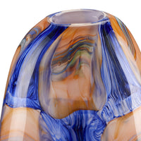 Currey and Company Vase from the Negroli collection in Blue/Orange/Green finish
