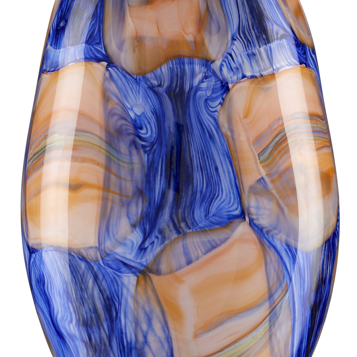 Currey and Company Vase from the Negroli collection in Blue/Orange/Green finish