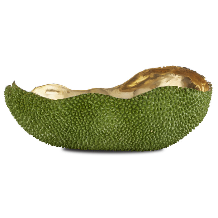 Currey and Company - 1200-0600 - Bowl - Jackfruit Collection - Green/Gold