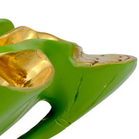 Currey and Company - 1200-0621 - Bowl - Wrapped Lotus Collection - Green/Polished Gold