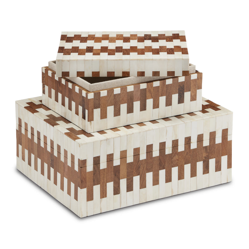 Currey and Company - 1200-0635 - Box Set of 2 - Tia Collection - White/Natural