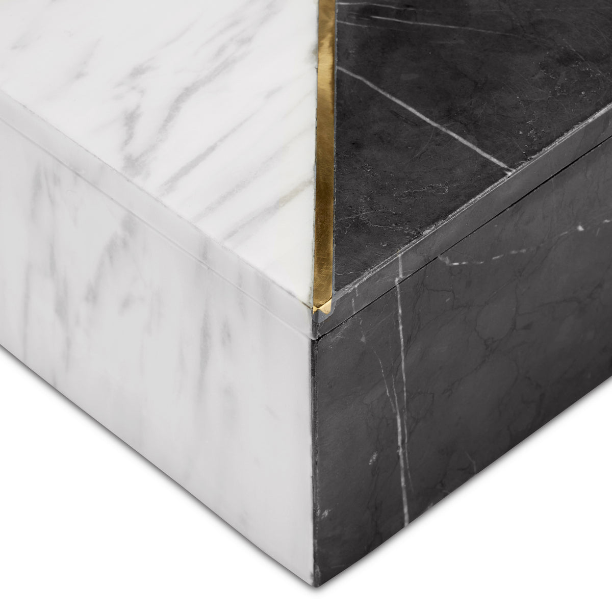 Currey and Company - 1200-0652 - Box - Deena - White/Black/Brass
