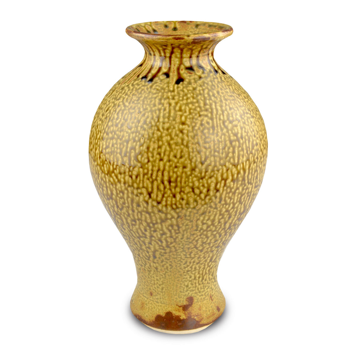 Currey and Company Vase Set of 3 from the Zlato collection in Yellow/Gold Brown finish
