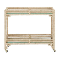 Currey and Company - 3000-0218 - Bar Cart - Olisa Collection - Natural Rope