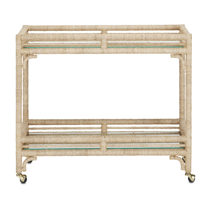 Currey and Company - 3000-0218 - Bar Cart - Olisa - Natural/Clear