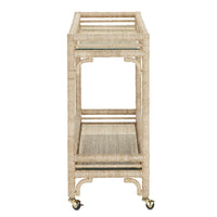 Currey and Company - 3000-0218 - Bar Cart - Olisa Collection - Natural Rope