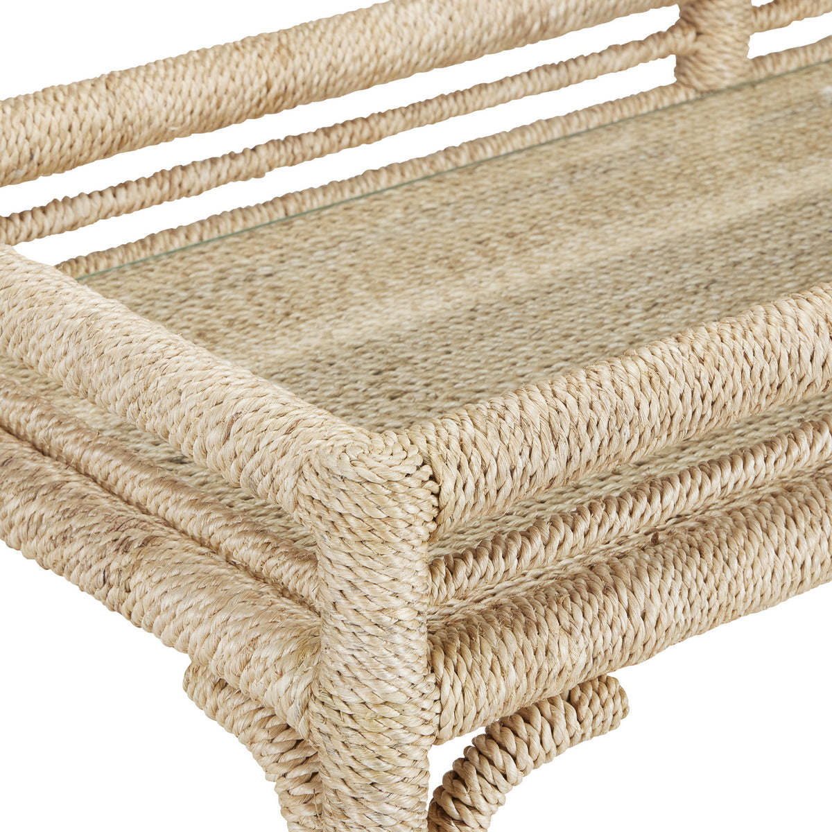 Currey and Company - 3000-0218 - Bar Cart - Olisa Collection - Natural Rope