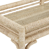 Currey and Company - 3000-0218 - Bar Cart - Olisa Collection - Natural Rope