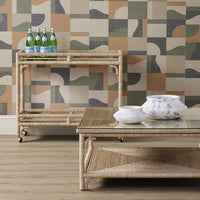 Currey and Company - 3000-0218 - Bar Cart - Olisa Collection - Natural Rope