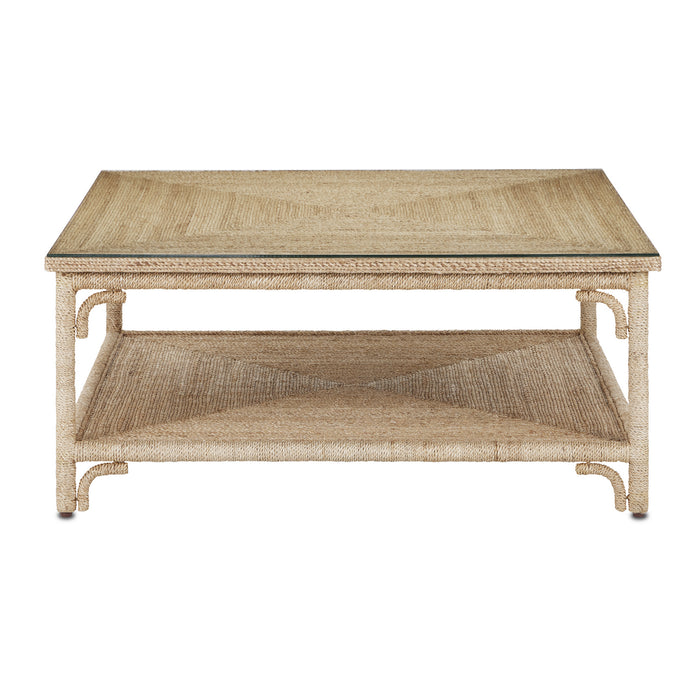 Currey and Company Cocktail Table from the Olisa collection in Natural Rope finish