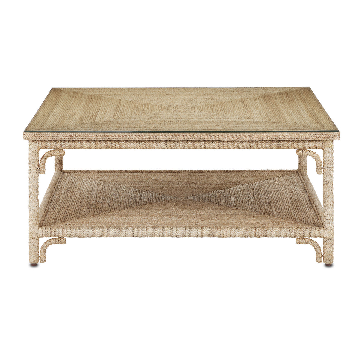 Currey and Company - 3000-0219 - Cocktail Table - Olisa Collection - Natural Rope
