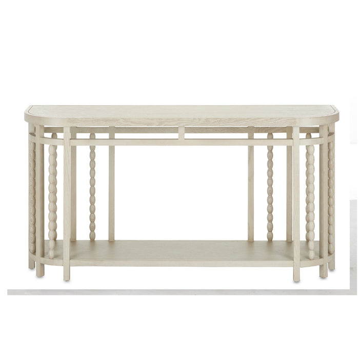 Currey and Company Console Table from the Norene collection in Fog Gray finish