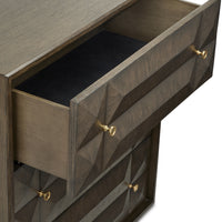 Currey and Company - 3000-0226 - Chest - Kendall Collection - Dove Gray/Polished Brass