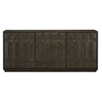 Currey and Company - 3000-0227 - Credenza - Kendall Collection - Dove Gray/Polished Brass