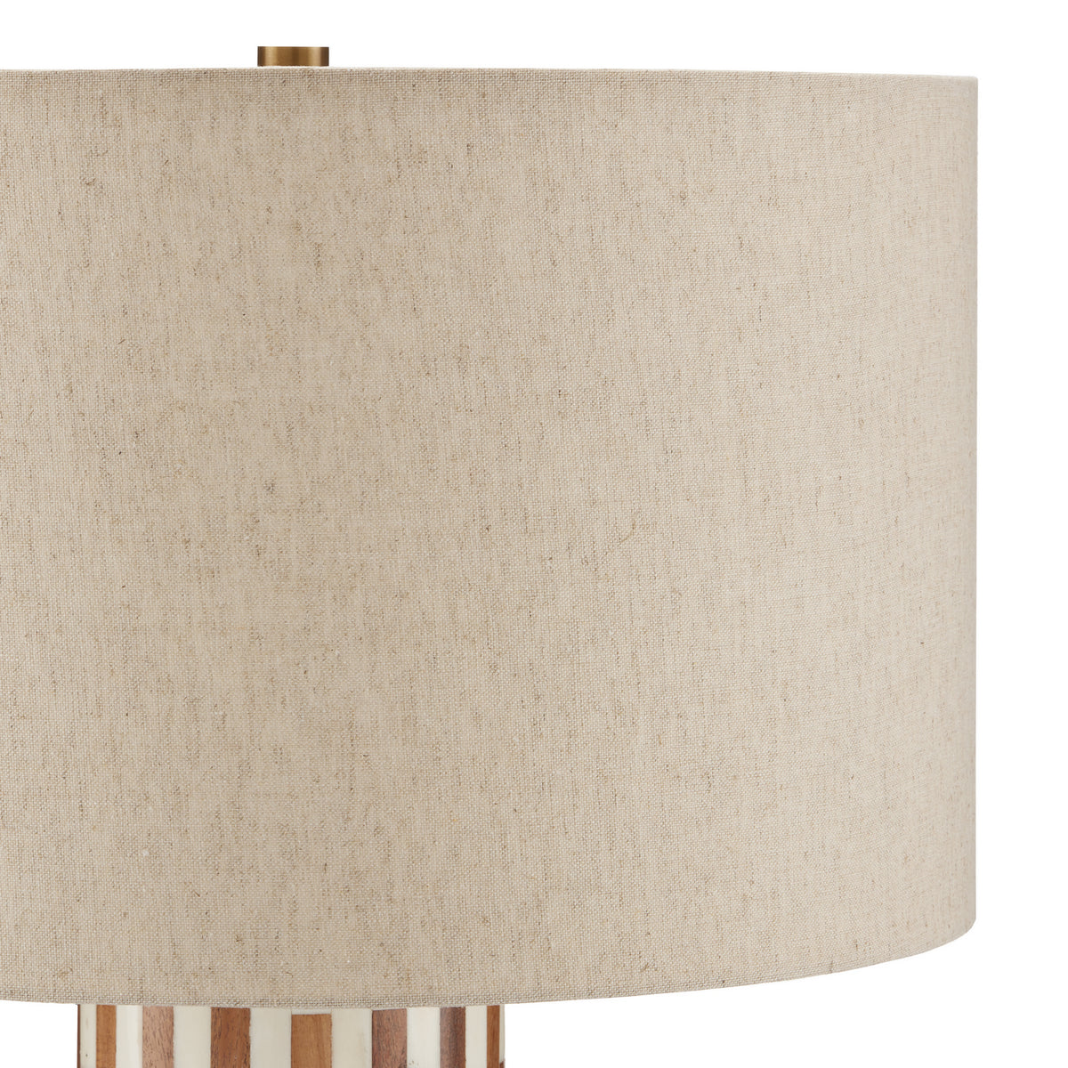 Currey and Company - 6000-0824 - One Light Table Lamp - Tia Collection - White/Natural/Antique Brass
