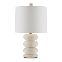 Currey and Company - 6000-0836 - One Light Table Lamp - Beige/Antique Brass