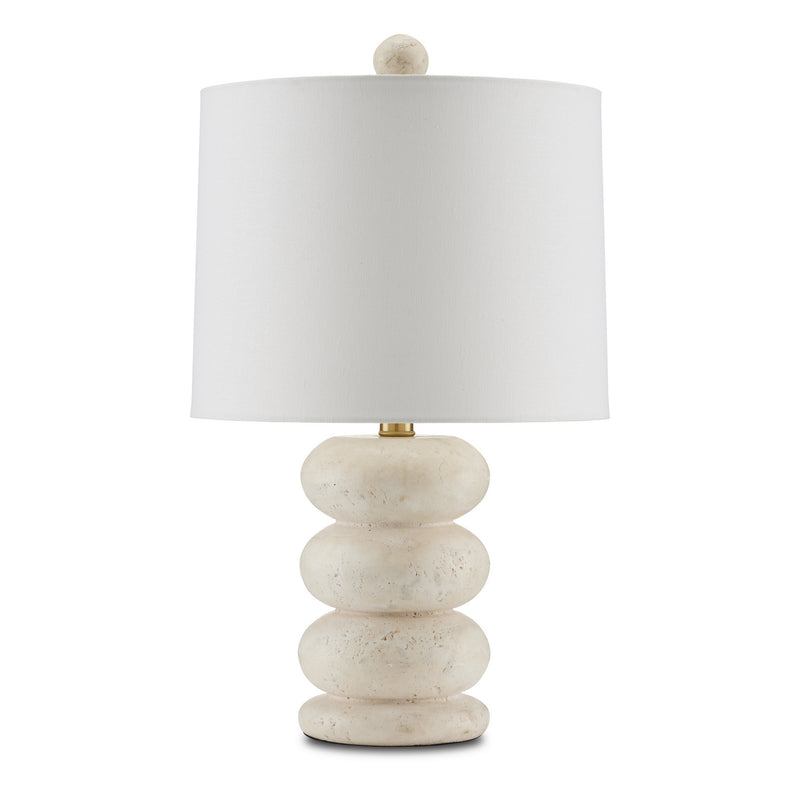 Currey and Company - 6000-0836 - One Light Table Lamp - Beige/Antique Brass