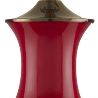 Currey and Company - 6000-0840 - One Light Table Lamp - Lilou - Red/Antique Brass