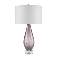Currey and Company - 6000-0854 - One Light Table Lamp - Optimist - Purple/Clear/Antique Nickel