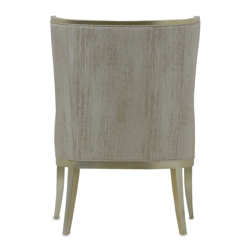 Currey and Company - 7000-0642 - Chair - Garson Collection - Silver/Fresh File Linen
