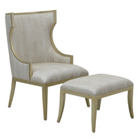 Currey and Company - 7000-0642 - Chair - Garson Collection - Silver/Fresh File Linen