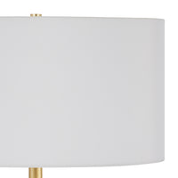 Currey and Company One Light Floor Lamp from the Marlene collection in Gold Leaf/White finish