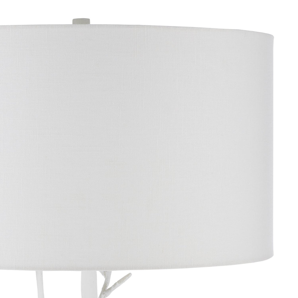 Currey and Company One Light Floor Lamp from the Twig collection in Gesso White finish