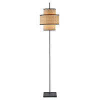 Currey and Company - 8000-0129 - One Light Floor Lamp - Marabout - Blacksmith/Natural
