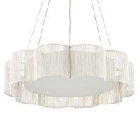 Currey and Company - 9000-0923 - LED Chandelier - White/Contemporary Silver Leaf