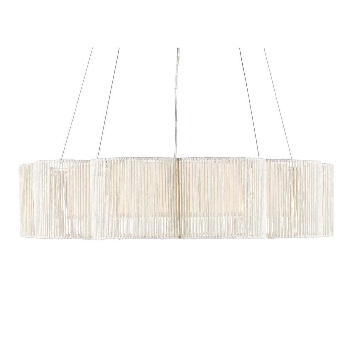 Currey and Company - 9000-0923 - LED Chandelier - White/Contemporary Silver Leaf