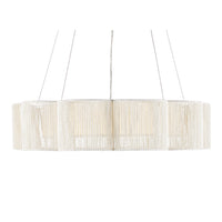 Currey and Company - 9000-0923 - LED Chandelier - White/Contemporary Silver Leaf