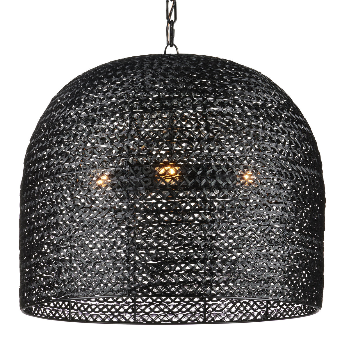 Currey and Company - 9000-0961 - Three Light Pendant - Piero Collection - Satin Black