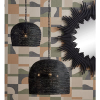 Currey and Company - 9000-0961 - Three Light Pendant - Piero Collection - Satin Black
