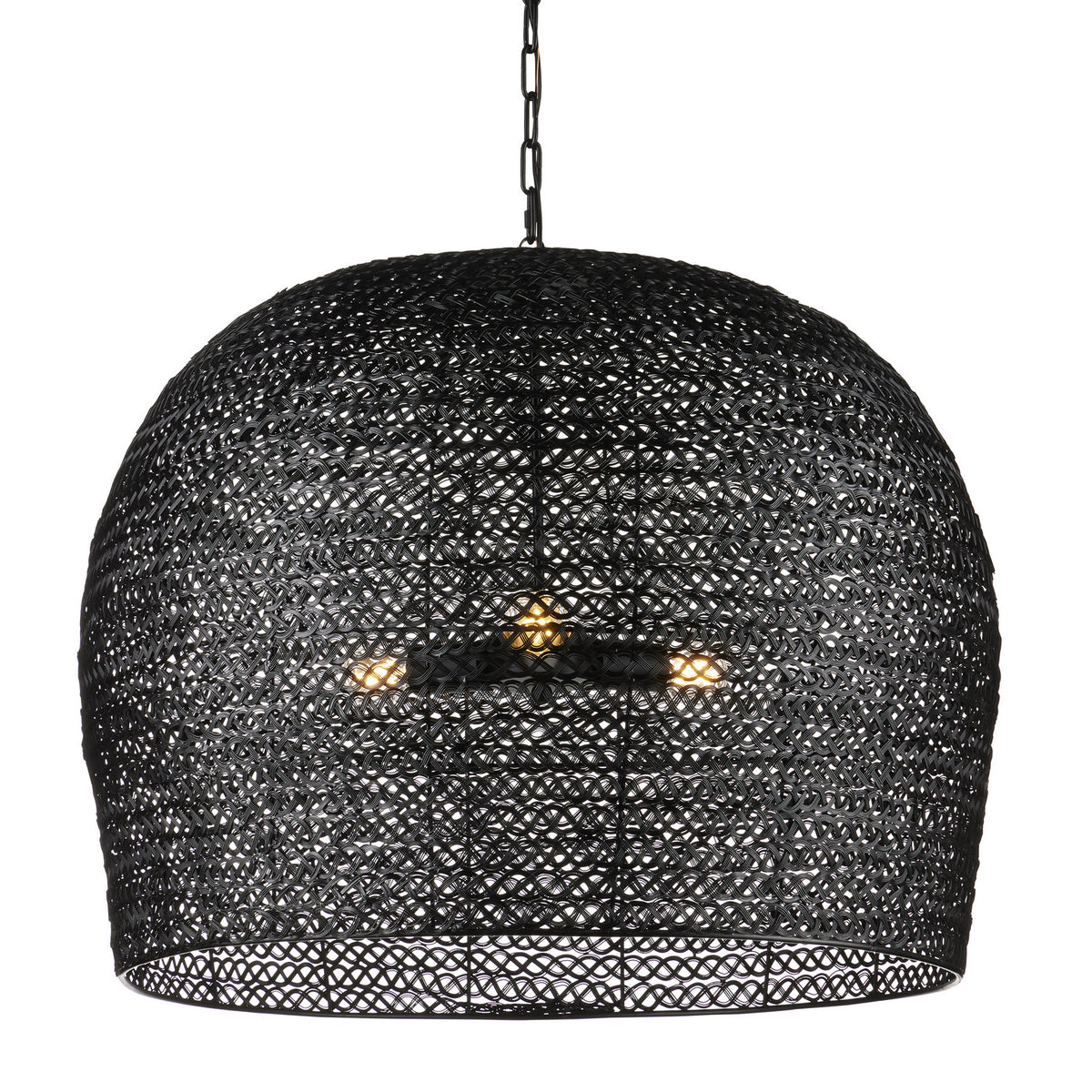 Currey and Company - 9000-0962 - Three Light Pendant - Piero Collection - Satin Black