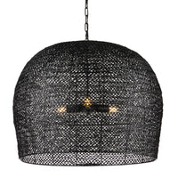 Currey and Company - 9000-0962 - Three Light Pendant - Piero Collection - Satin Black