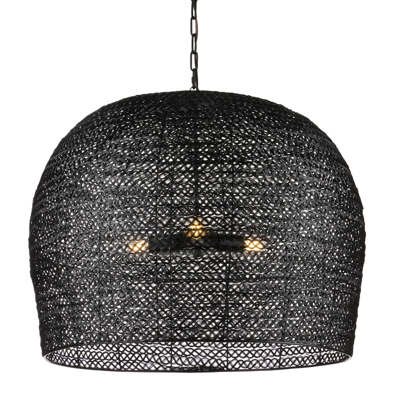 Currey and Company - 9000-0962 - Three Light Pendant - Piero Collection - Satin Black