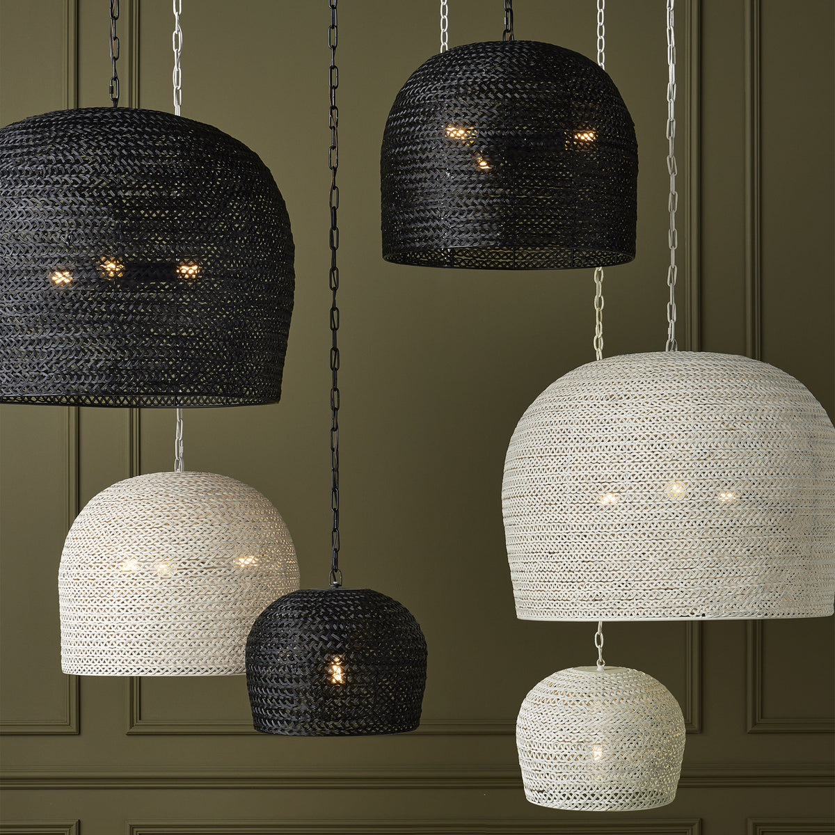 Currey and Company - 9000-0962 - Three Light Pendant - Piero Collection - Satin Black