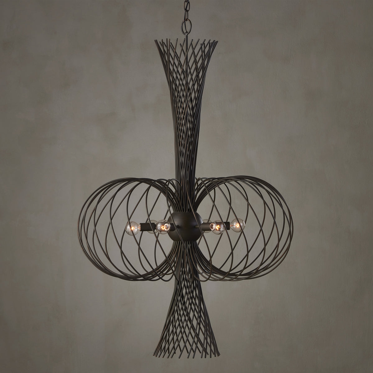 Currey and Company - 9000-0963 - Six Light Chandelier - Akio - Bronze Gold