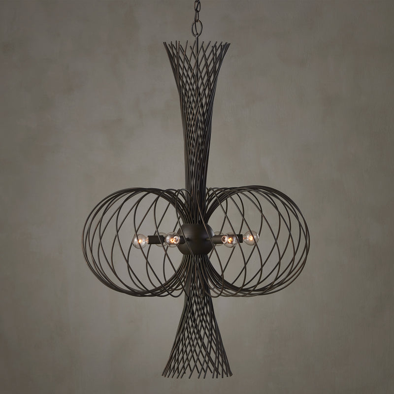 Currey and Company - 9000-0963 - Six Light Chandelier - Akio - Bronze Gold