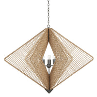Currey and Company - 9000-0965 - Three Light Chandelier - Shizen - Natural/Hiroshi Gray