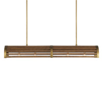 Currey and Company - 9000-0967 - Five Light Chandelier - Chestnut/Brass