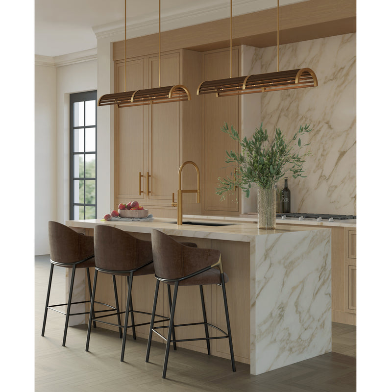 Currey and Company - 9000-0967 - Five Light Chandelier - Chestnut/Brass